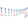 VEVOR Warrior Course, 80ft Slackline Obstacle Course, obstacle course for kids w/ 250lb Max Capacity, Slackline Training Line w/ Hanging Activities Accessories, Obstacle Course Equipment for Backyard