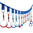 VEVOR Warrior Course, 80ft Slackline Obstacle Course, obstacle course for kids w/ 250lb Max Capacity, Slackline Training Line w/ Hanging Activities Accessories, Obstacle Course Equipment for Backyard