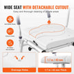 VEVOR Sliding Tub Transfer Bench Shower Chair & Cut-Out Seat Reversible Backrest