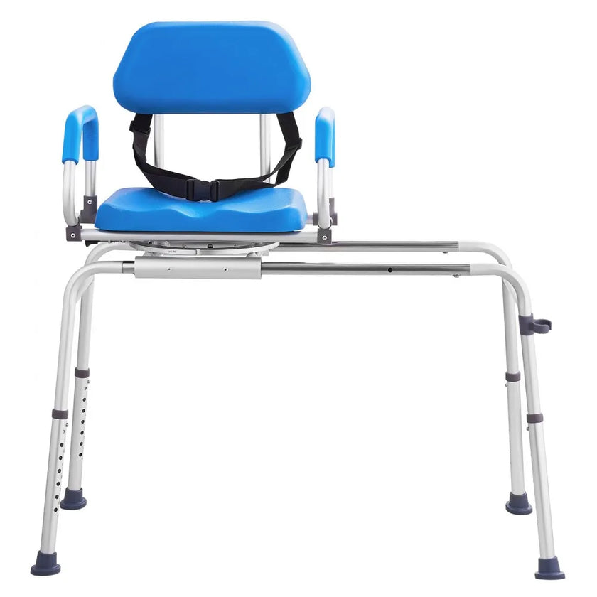 VEVOR Sliding Tub Transfer Bench Shower Chair with 360 Degree Swivel Seat 330LBS