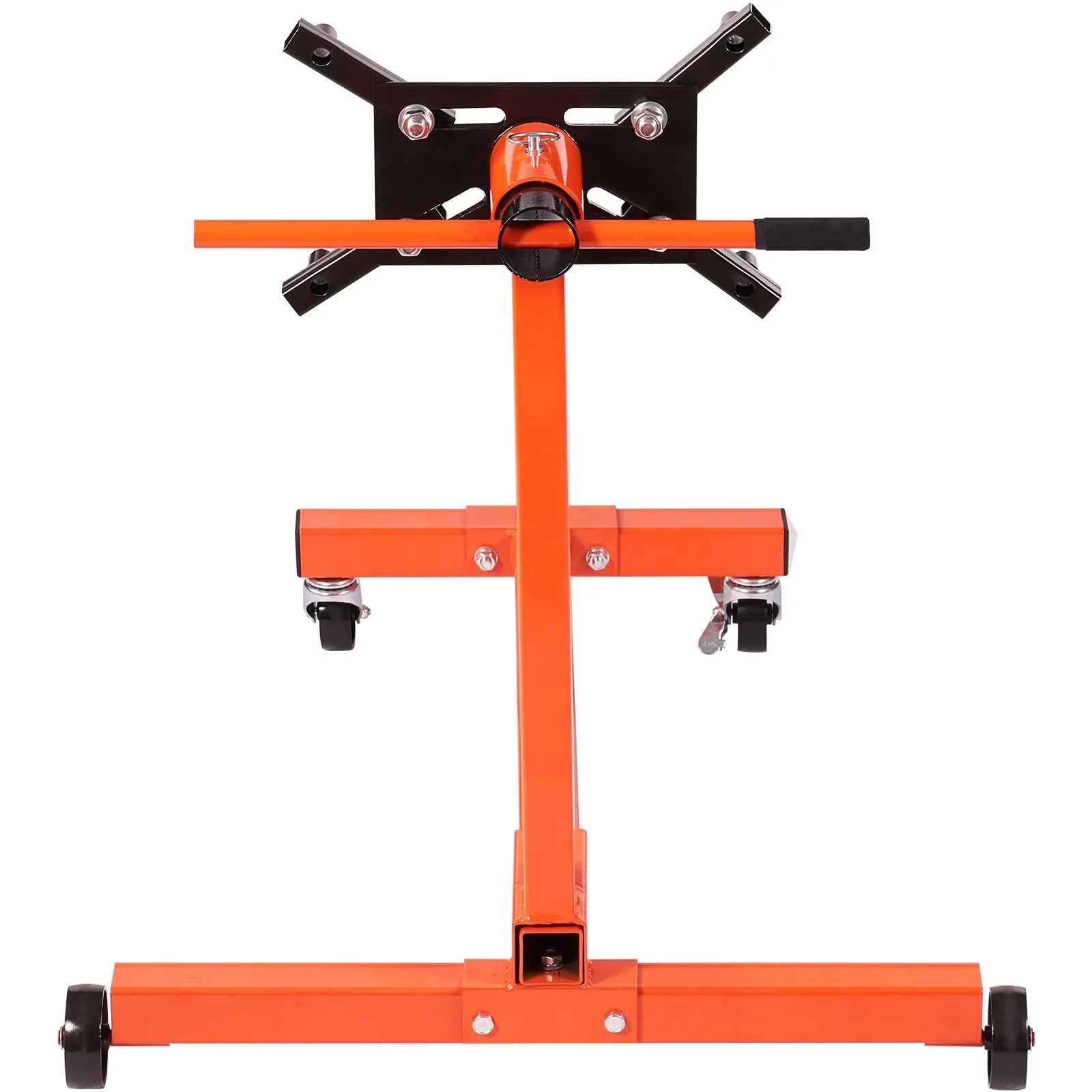 VEVOR Engine Stand, 750LBS Rotating Engine Stand with 360 Degree Adjustable Head, H-shaped Steel Engine Block Stand, 4-Caster, 4 Adjustable Arms, for Vehicle Maintenance