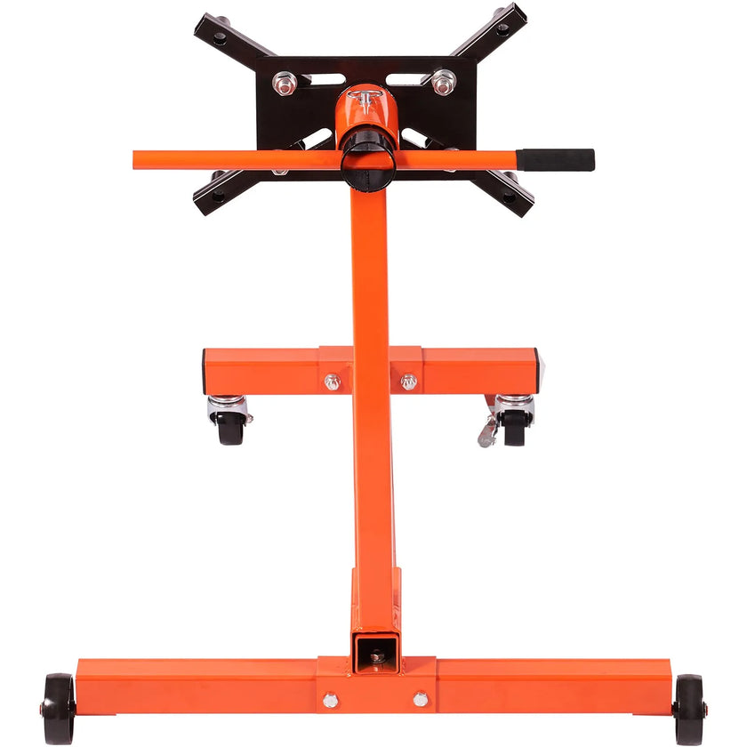 VEVOR Engine Stand, 750LBS Rotating Engine Stand with 360 Degree Adjustable Head, H-shaped Steel Engine Block Stand, 4-Caster, 4 Adjustable Arms, for Vehicle Maintenance