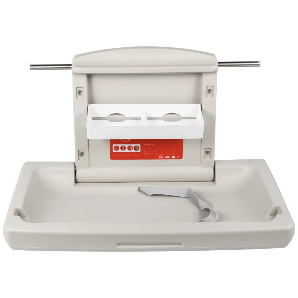 VEVOR Horizontal Baby Changing Table Wall-mounted Baby Diaper Changing Station Vertical Fold Down Baby Changing Table