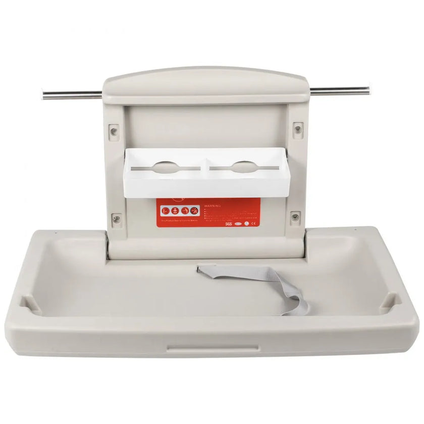 VEVOR Horizontal Baby Changing Table Wall-mounted Baby Diaper Changing Station Vertical Fold Down Baby Changing Table