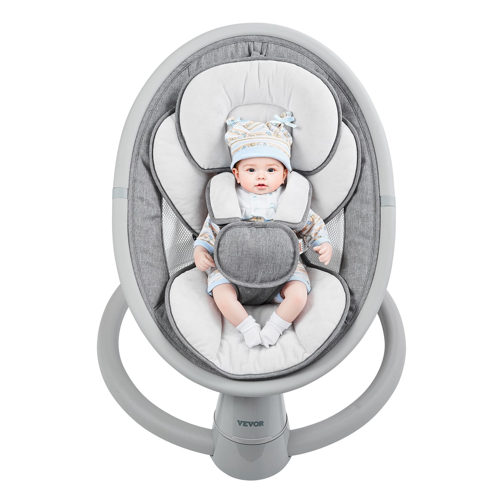 VEVOR Baby Swing for Infants 5 Speeds Remote Control Bluetooth Lullabies Cushion