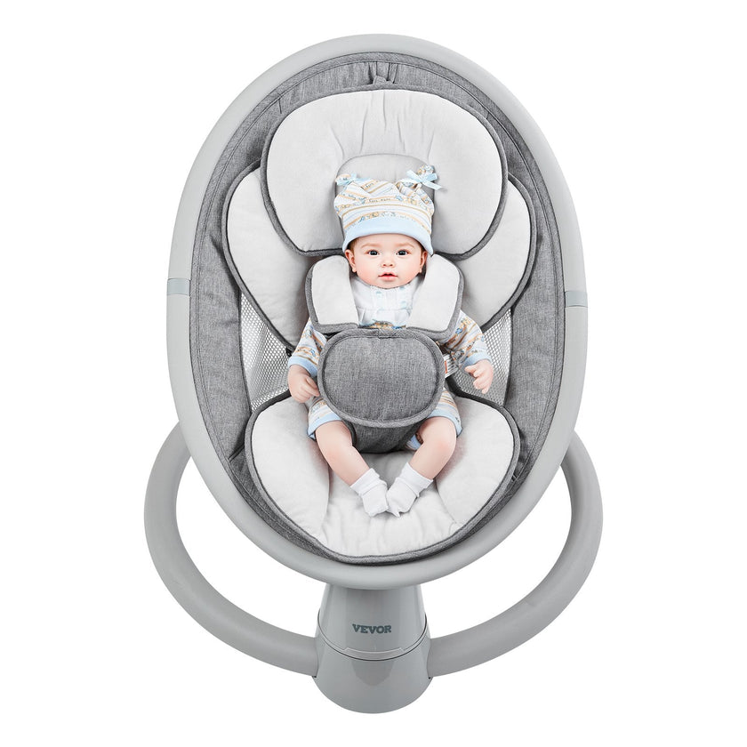 VEVOR Baby Swing for Infants 5 Speeds Remote Control Bluetooth Lullabies Cushion