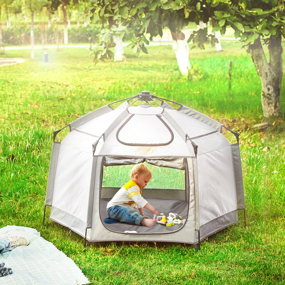 VEVOR Baby Playpen with Canopy, 59.8