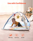 VEVOR Baby Play Gym Mat Tummy Time Activity Mat with 6 Sensory Toy 35.0