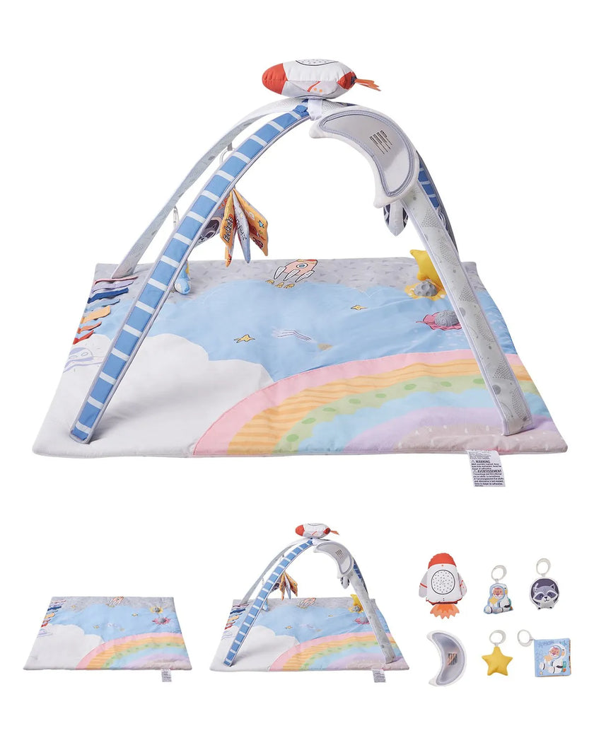 VEVOR Baby Play Gym Mat Tummy Time Activity Mat with 6 Sensory Toy 35.0