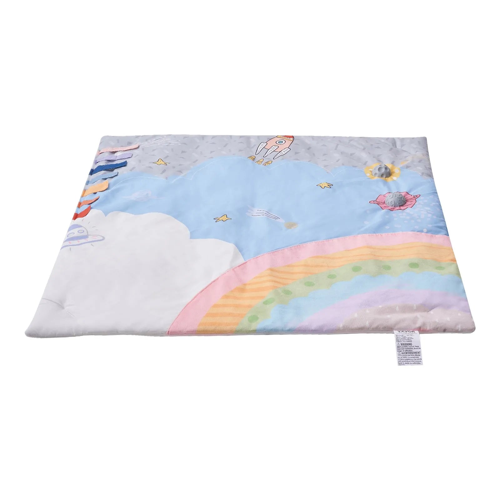VEVOR Baby Play Gym Mat Tummy Time Activity Mat with 6 Sensory Toy 35.0