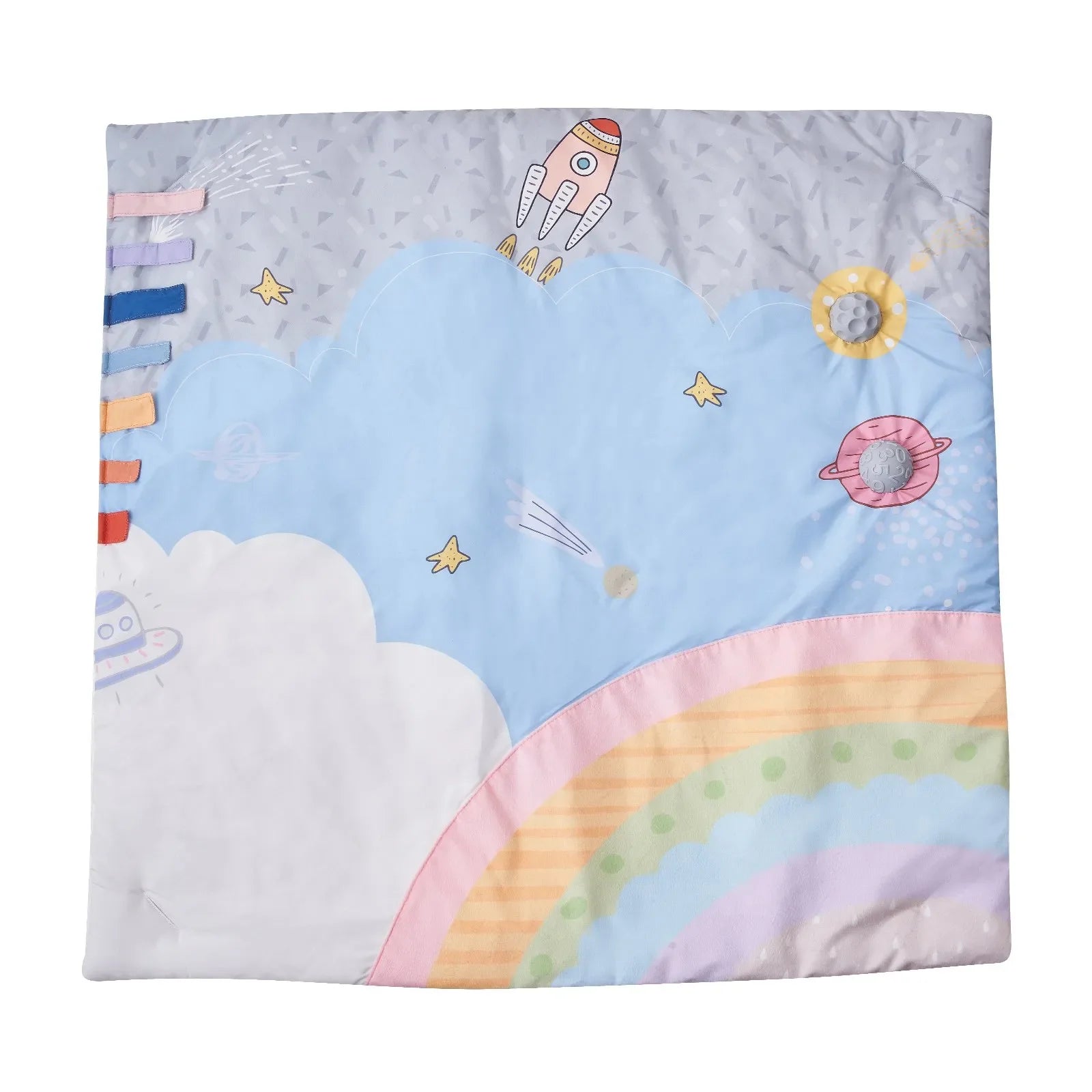 VEVOR Baby Play Gym Mat Tummy Time Activity Mat with 6 Sensory Toy 35.0