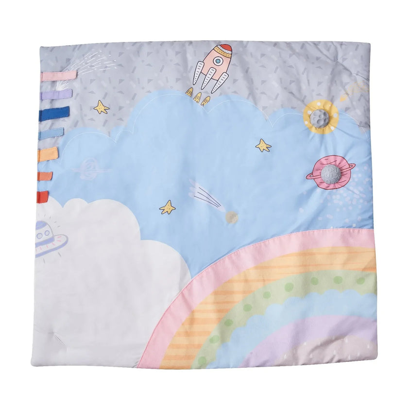 VEVOR Baby Play Gym Mat Tummy Time Activity Mat with 6 Sensory Toy 35.0