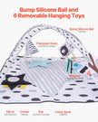 VEVOR Baby Play Gym Mat Tummy Time Activity Mat with 6 Sensory Toy 34.4