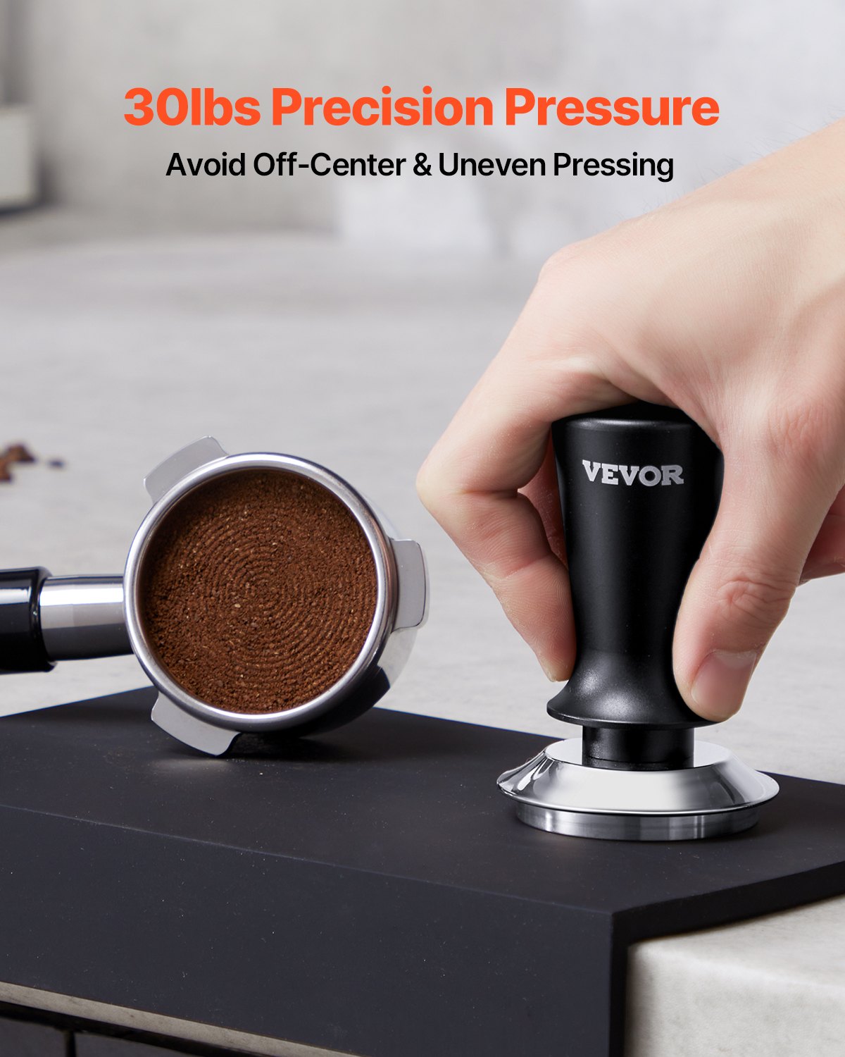 VEVOR 53mm Espresso Tamper Stainless Steel Coffee Tamper with Spring