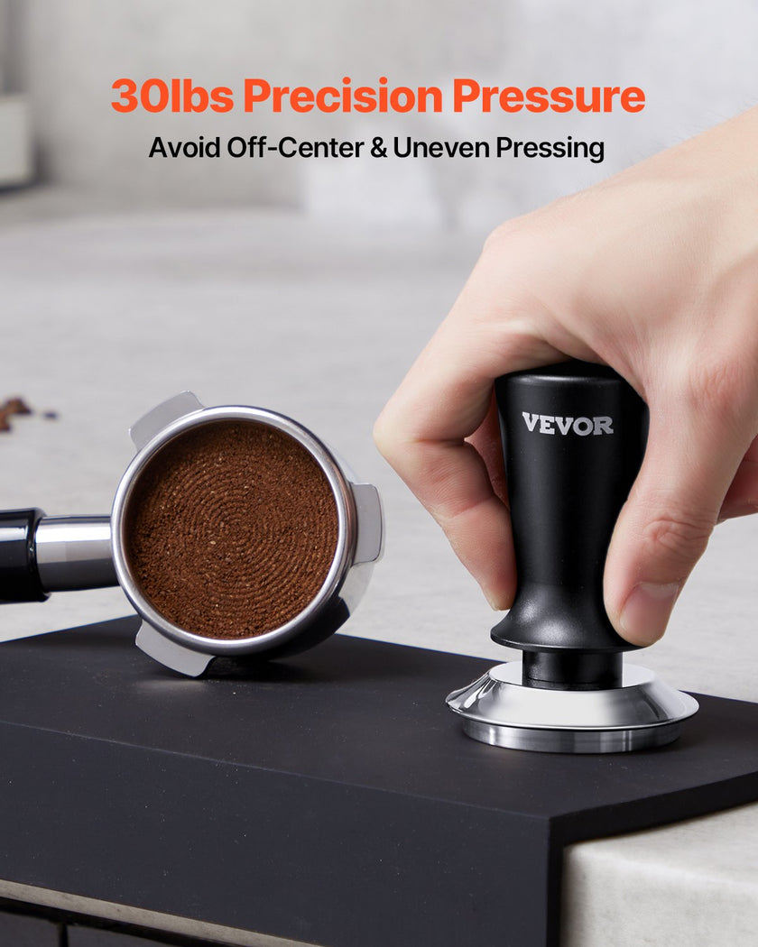 VEVOR 53mm Espresso Tamper Stainless Steel Coffee Tamper with Spring