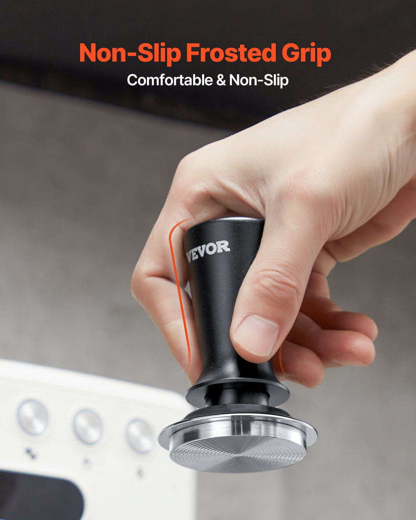 VEVOR 58mm Espresso Tamper Stainless Steel Coffee Tamper with Spring