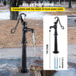 VEVOR Hand Water Pump w/ Stand, 15.7 x 9.4 x 53.1 inch Pitcher Pump & 26 inch Pump Stand w/ Pre-set 1/2