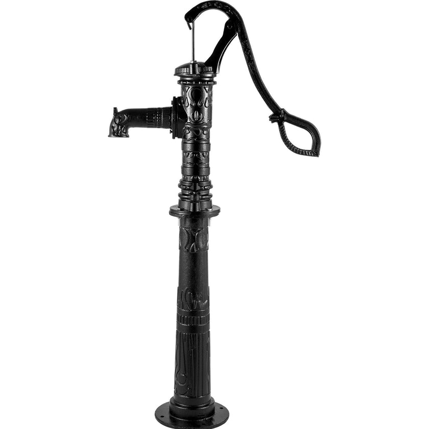 VEVOR Hand Water Pump w/ Stand, 15.7 x 9.4 x 53.1 inch Pitcher Pump & 26 inch Pump Stand w/ Pre-set 1/2