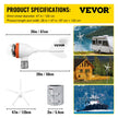 VEVOR Wind Turbine Generator, 12V/AC Wind Turbine Kit, 500W Wind Power Generator With MPPT Controller 5 Blades Auto Adjust Windward Direction Suitable for Terrace, Marine, Motor Home, Chalet, Boat