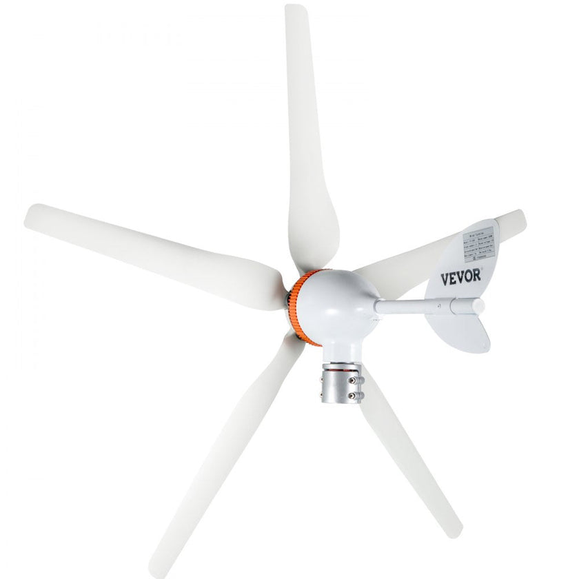 VEVOR Wind Turbine Generator, 12V/AC Wind Turbine Kit, 500W Wind Power Generator With MPPT Controller 5 Blades Auto Adjust Windward Direction Suitable for Terrace, Marine, Motor Home, Chalet, Boat