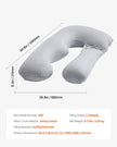 VEVOR Pregnancy Pillow U-Shaped Full Body Maternity Pillow Soft and Breathable