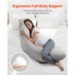 VEVOR Pregnancy Pillows L-Shaped Pregnant Maternity Pillow Soft & Breathable