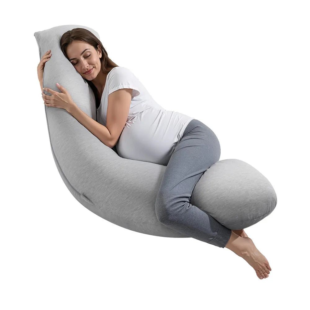 VEVOR Pregnancy Pillows L-Shaped Pregnant Maternity Pillow Soft & Breathable