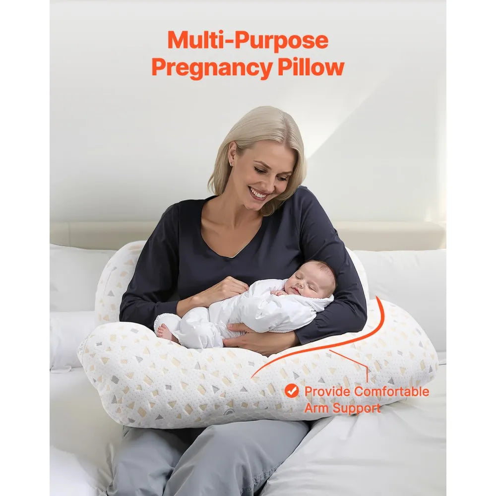 VEVOR Pregnancy Pillows Adjustable & Soft Maternity Pillow for Pregnant Women