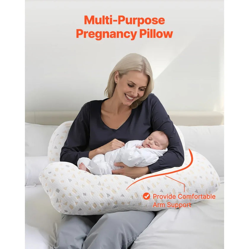 VEVOR Pregnancy Pillows Adjustable & Soft Maternity Pillow for Pregnant Women