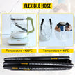 VEVOR Hydraulic Hose 1/4 inch x 100 ft, Coiled Hydraulic Hose 5800 PSI, Rubber Hydraulic Hose with 2 High-Tensile Steel Wire Braid, Bulk Hydraulic Hose -20? to 140?, Hydraulic Oil Flexible Hose