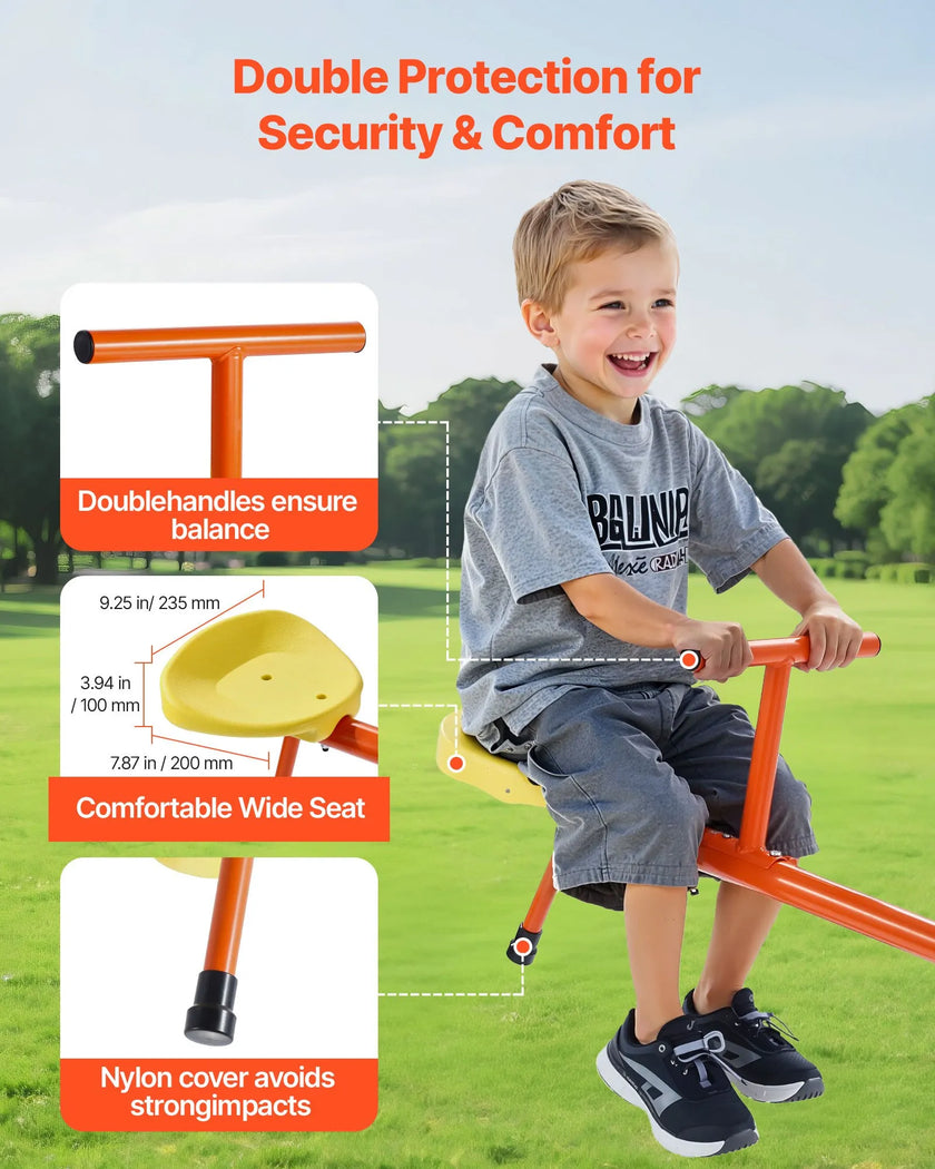 VEVOR Kids Seesaw 100 lbs Capacity 360 Degrees Rotating Teeter Totter Aged 3+