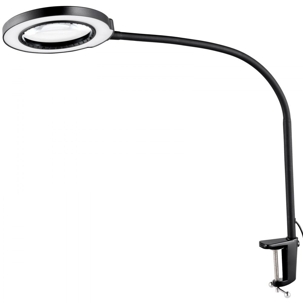 VEVOR 5X Floor Magnifying Glass with Light and Stand Flexible Gooseneck LED