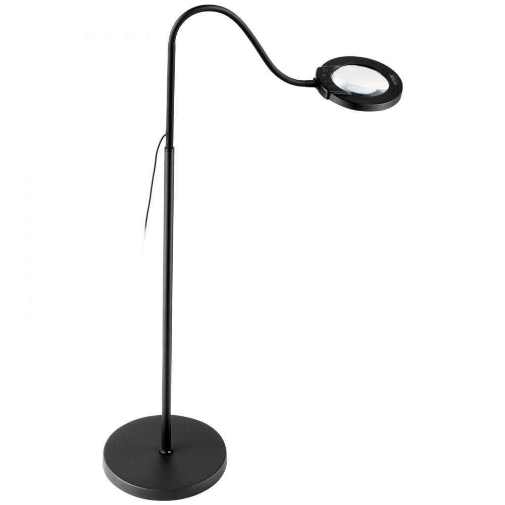 VEVOR 5X Floor Magnifying Glass with Light and Stand Flexible Gooseneck LED