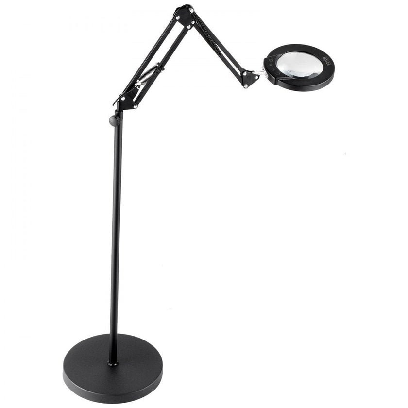 VEVOR 5X Floor Magnifying Glass with Light and Stand LED 5 Color Modes 3-in-1