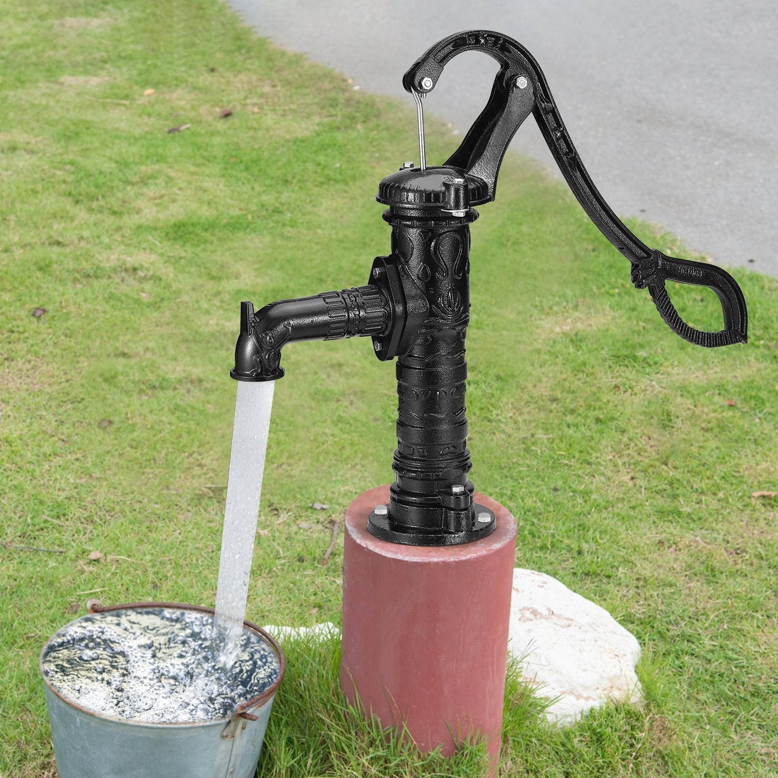 VEVOR Antique Well Hand Pitcher Pump, 22 ft Maximum Lift, Cast Iron Manual Hand Water Pump with Ergonomic Handle G1-5/8