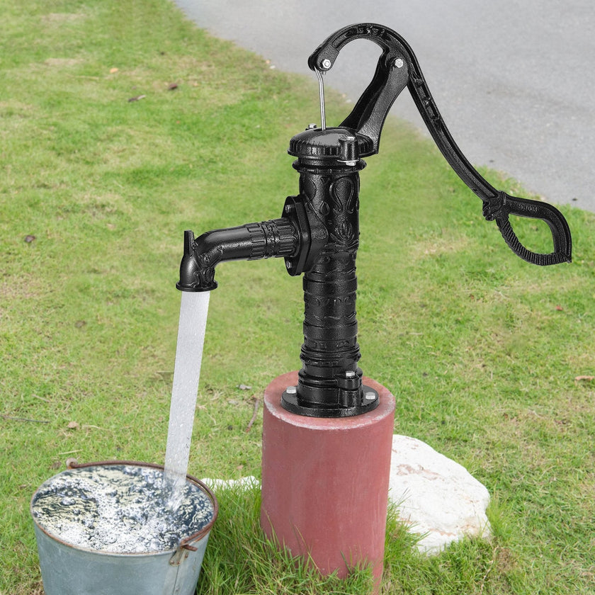 VEVOR Antique Well Hand Pitcher Pump, 22 ft Maximum Lift, Cast Iron Manual Hand Water Pump with Ergonomic Handle G1-5/8