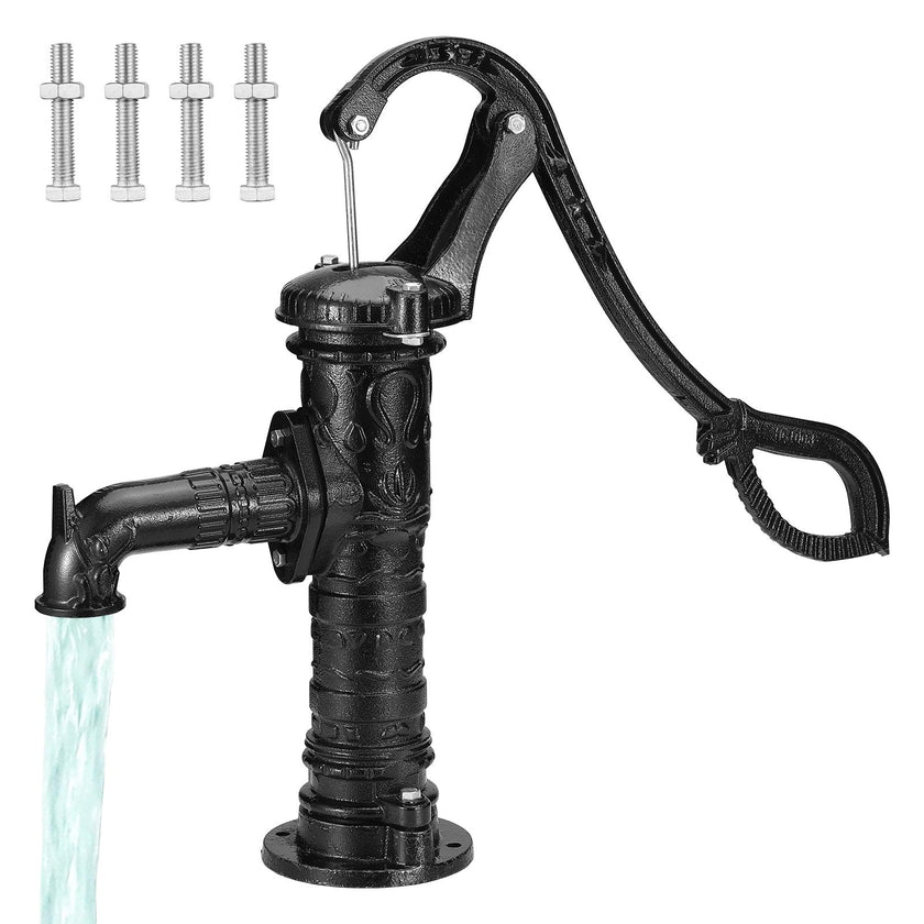 VEVOR Antique Well Hand Pitcher Pump, 22 ft Maximum Lift, Cast Iron Manual Hand Water Pump with Ergonomic Handle G1-5/8