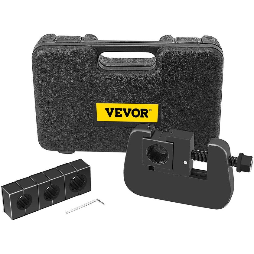 VEVOR 7843B Manual A/C Hose Crimper Kit,Handheld Air Hose Crimper Tool Kit with 4 Dies Whole Set #6#8#10#12,A/C Hose Crimper Repair Tool Kit Die Set,for Crimping Automotive Air Conditioning Pipes
