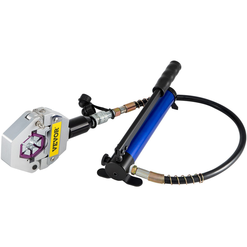 VEVOR Manually Operated AC Hose Crimper FS-7842B Separable Hydraulic Hose Crimper Kit Manual Piston Valve For Aluminum Pump Air Conditioning Repair with 7 Dies Whole Set Handheld AC Hose