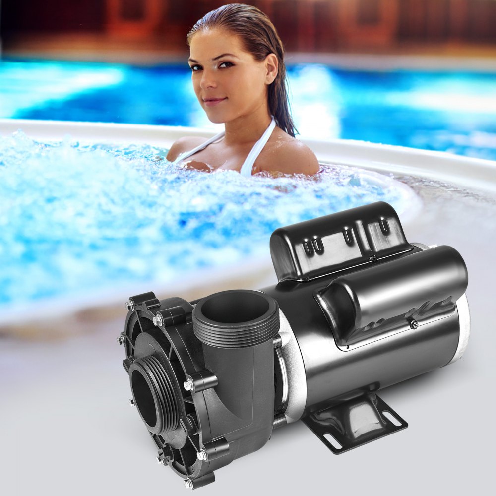 VEVOR 2 Speed SPA Pump, 48-Frame, AC 110-120V Hot Tub SPA Pump, 1.5HP/150GPM/42.65ft High Speed or 0.46HP/70GPM/9.18ft Low Speed, 2