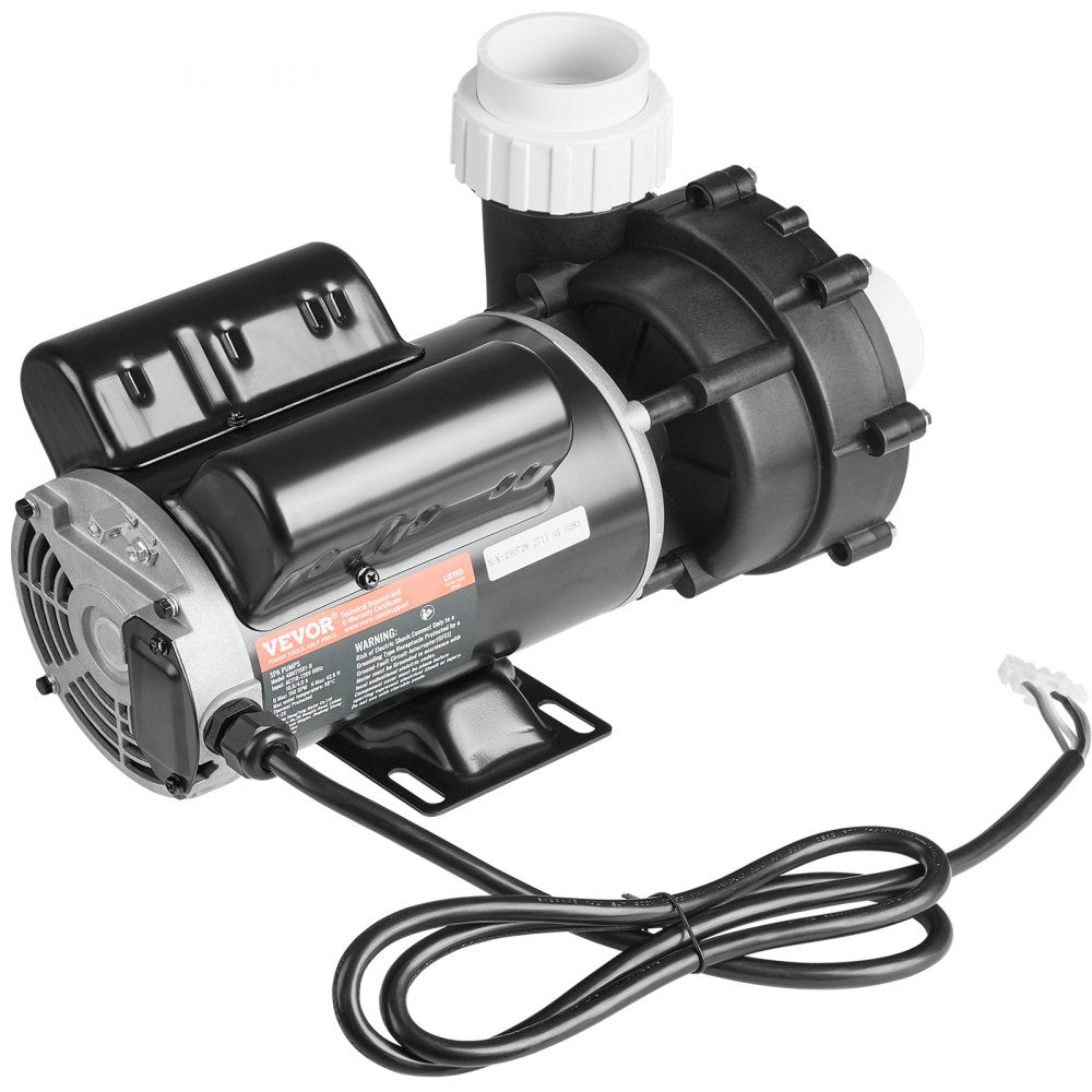 VEVOR 2 Speed SPA Pump, 48-Frame, AC 110-120V Hot Tub SPA Pump, 1.5HP/150GPM/42.65ft High Speed or 0.46HP/70GPM/9.18ft Low Speed, 2