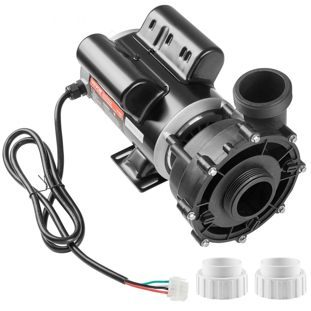 VEVOR 2 Speed SPA Pump, 48-Frame, AC 110-120V Hot Tub SPA Pump, 1.5HP/150GPM/42.65ft High Speed or 0.46HP/70GPM/9.18ft Low Speed, 2