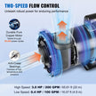 VEVOR 2 Speed SPA Pump, 56-Frame, AC 220-240V Hot Tub SPA Pump, 3HP/200GPM/65.61ft High Speed or 0.4HP/100GPM/16.07ft Low Speed, 2