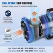 VEVOR 2 Speed SPA Pump, 56-Frame, AC 220-240V Hot Tub SPA Pump, 4HP/210GPM/65.61ft High Speed or 0.7HP/103GPM/16.07ft Low Speed, 2