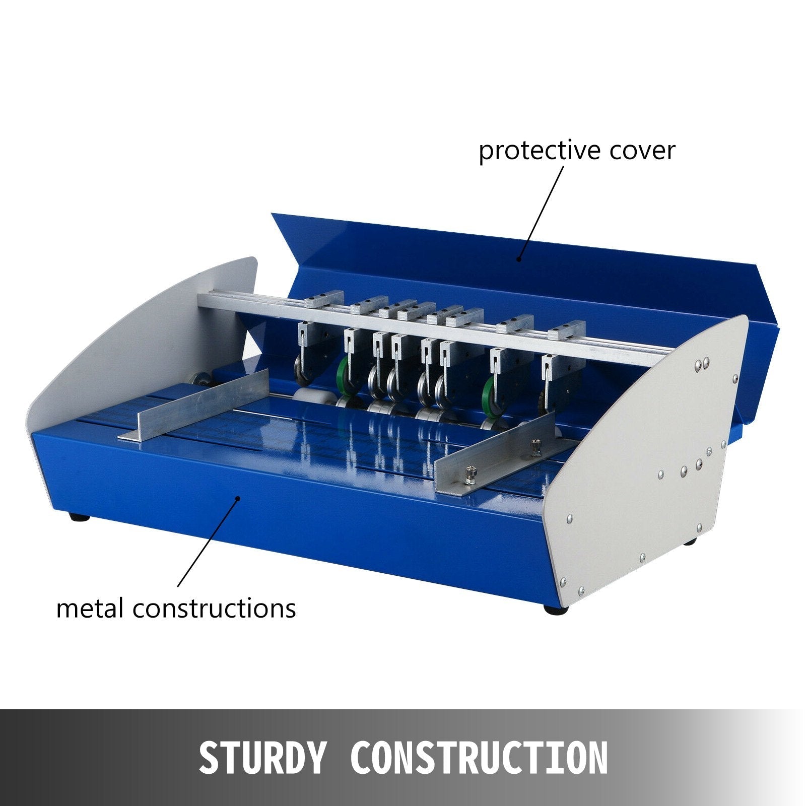VEVOR Electric Creasing Machine 18 Inch 460mm Paper Creasing Scoring Machine 3 in 1 Creasing Machine with Heavy Duty Metal Present Multi-Function