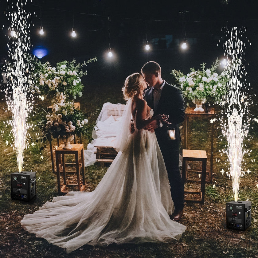 VEVOR Cold Spark Firework Machine 500W 6.6-13ft Stage DJ Wedding Event Party