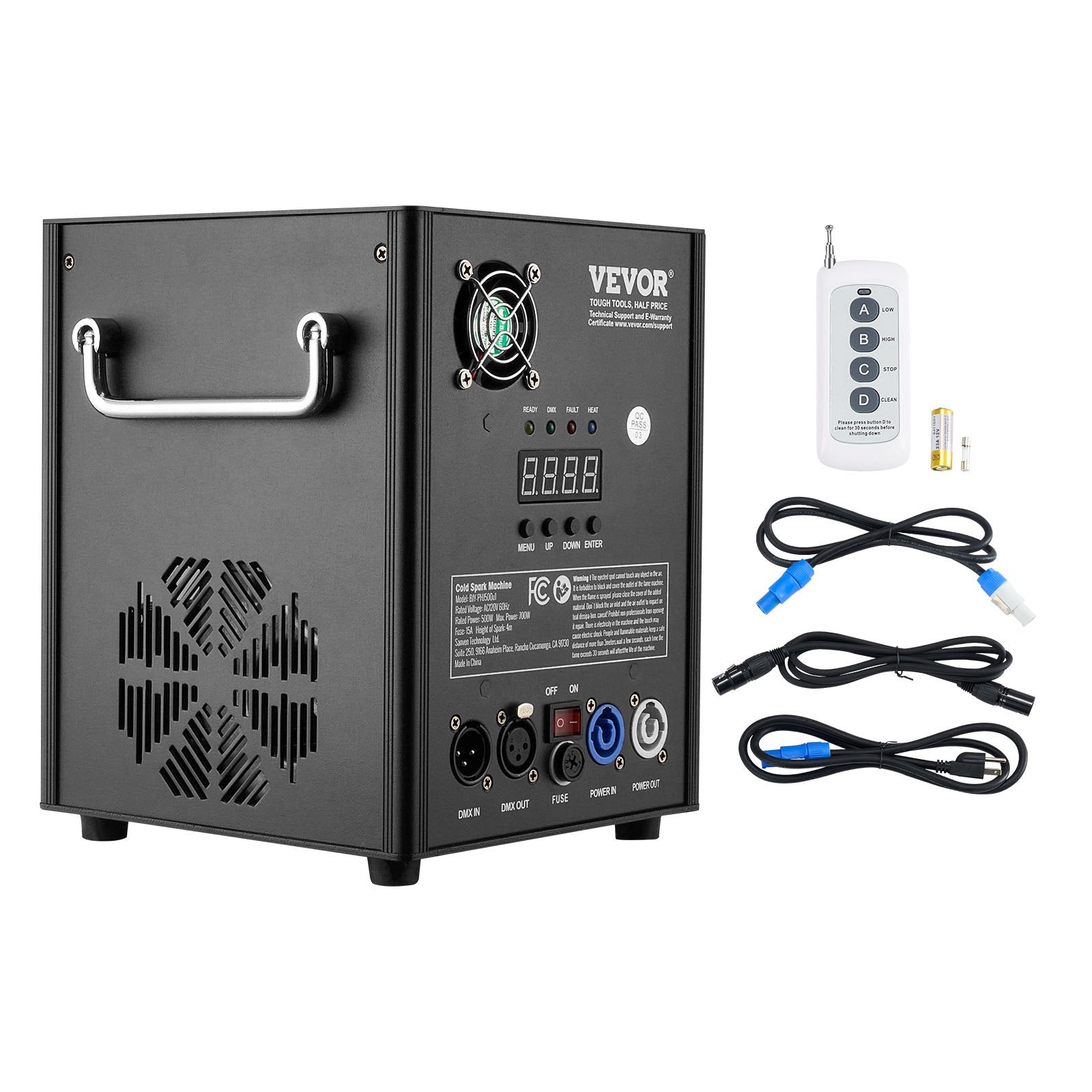 VEVOR Cold Spark Firework Machine 500W 6.6-13ft Stage DJ Wedding Event Party