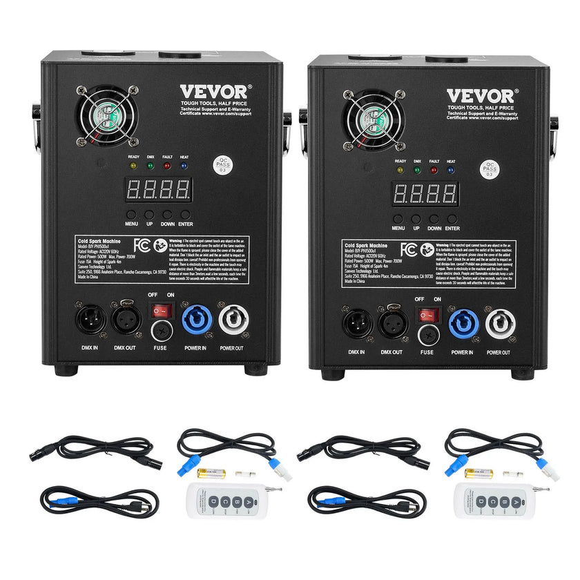 VEVOR Cold Spark Firework Machine x2 500W 6.6-13ft Stage DJ Wedding Event Party