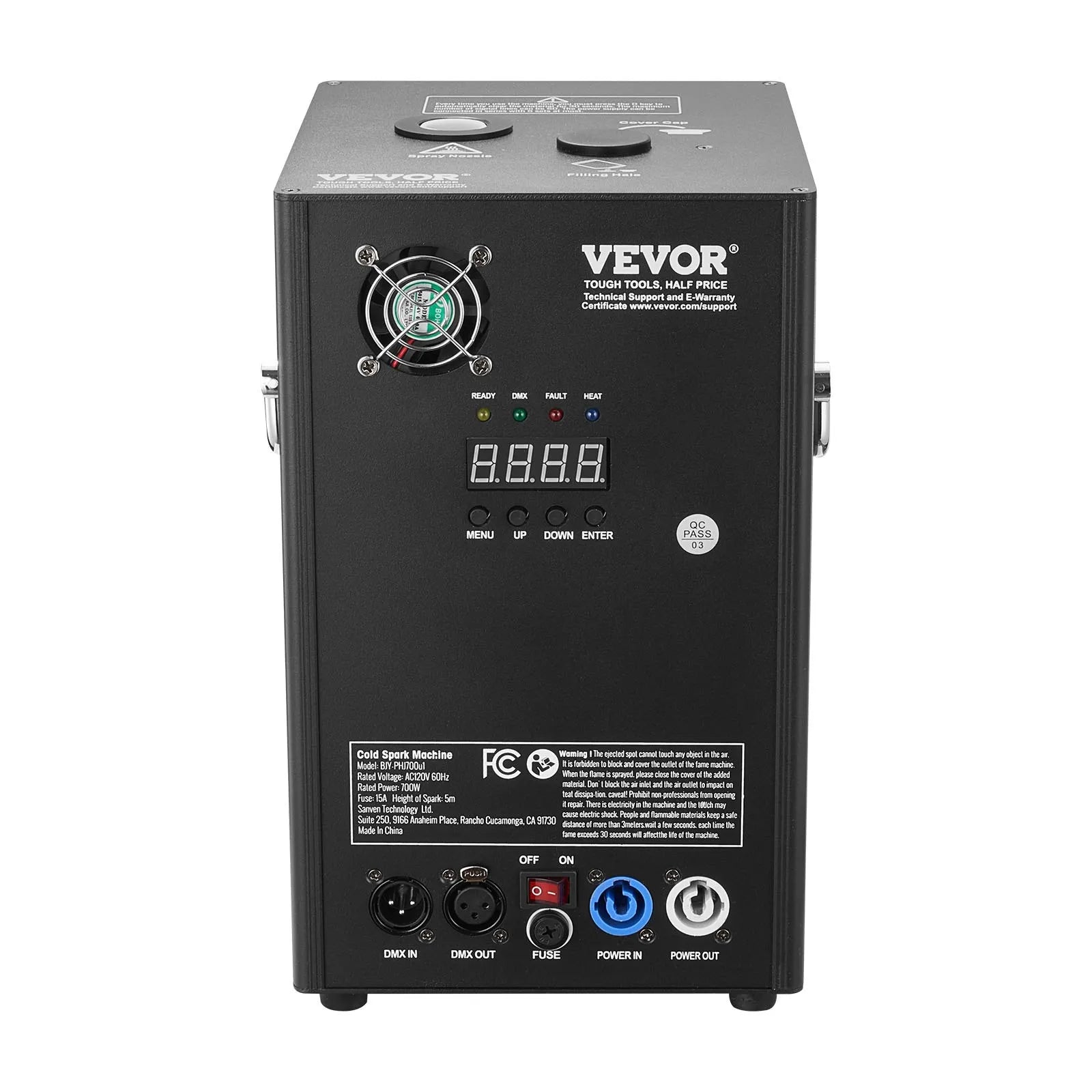 VEVOR Cold Spark Firework Machine 700W 6.6-16.4ft Stage DJ Wedding Event Party