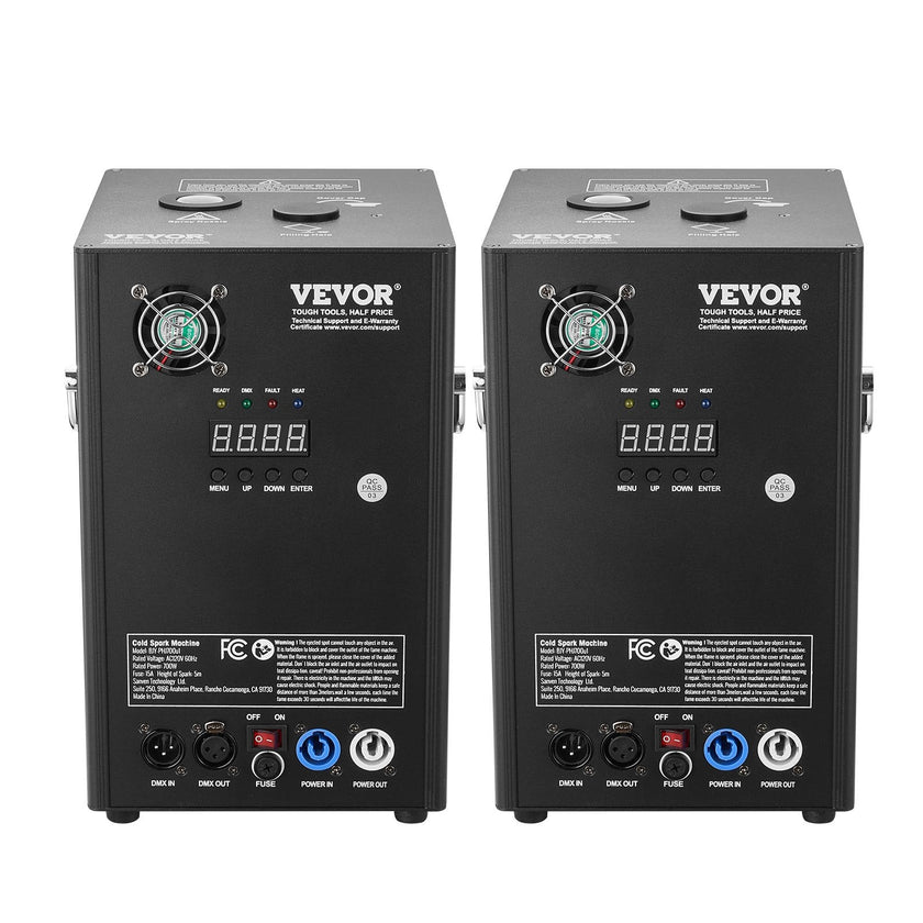 VEVOR Cold Spark Firework Machinex2 700W 6.6-16.4ft Stage DJ Wedding Event Party